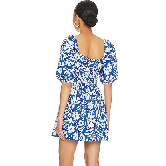 Marinelli Mini Dress in Sidra Floral Print Blue - Large - Picture 2 of 5